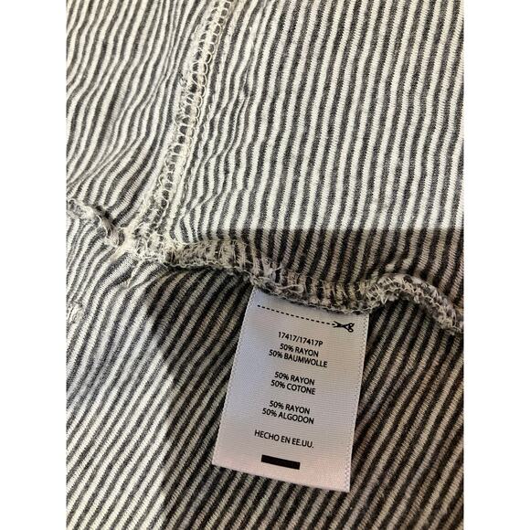 Anthropologie Dolan Gray White Stripe Open Front Cardigan Duster Jacket Size M - Picture 10 of 10